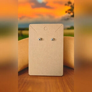 Silver Plated Ball Stud Earrings